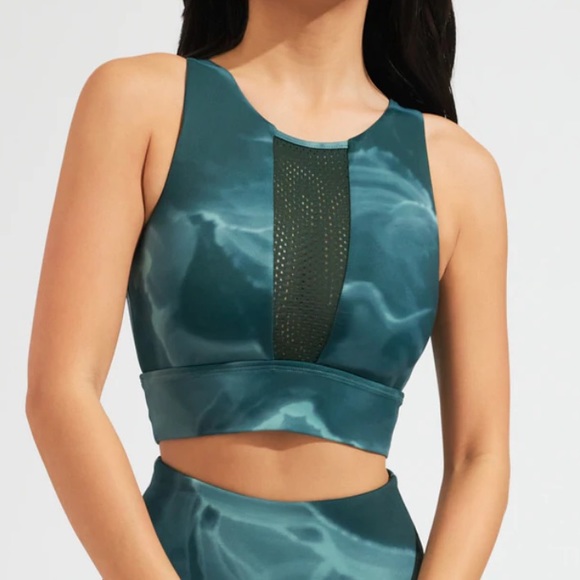 Buffbunny Collection Other - NWT BUFFBUNNY Impact Sports Bra Green Quartz Print XXL